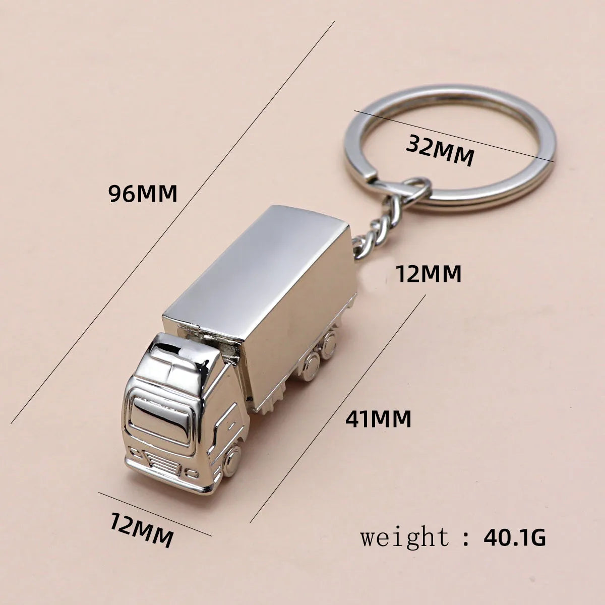 Casual Simple Style Truck Alloy Iron Polishing Plating White Gold Plated Bag Pendant Keychain