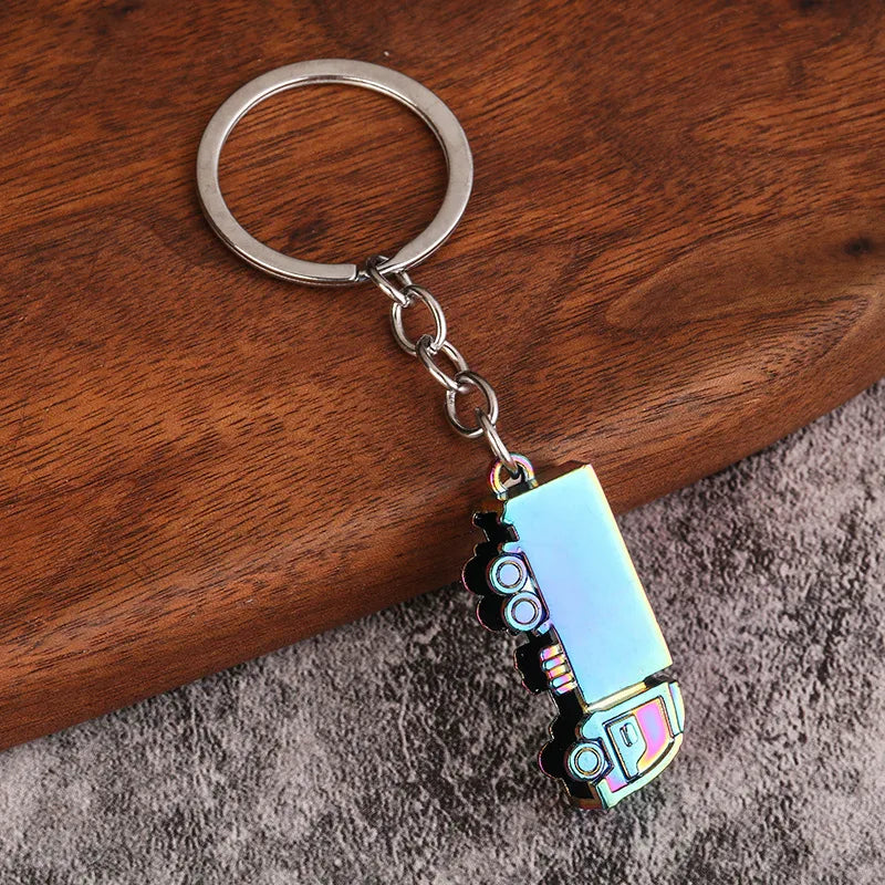 Casual Simple Style Truck Alloy Iron Polishing Plating White Gold Plated Bag Pendant Keychain