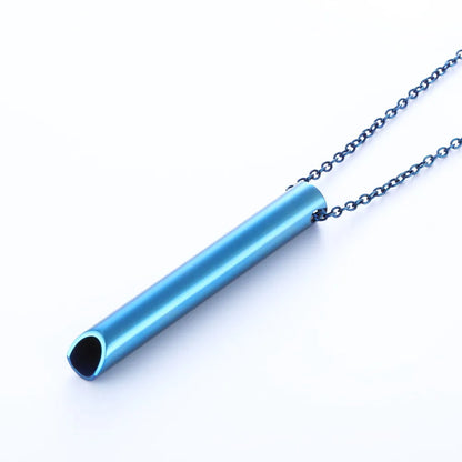 Casual Simple Style Whistle Stainless Steel Plating Unisex Pendant Necklace Long Necklace