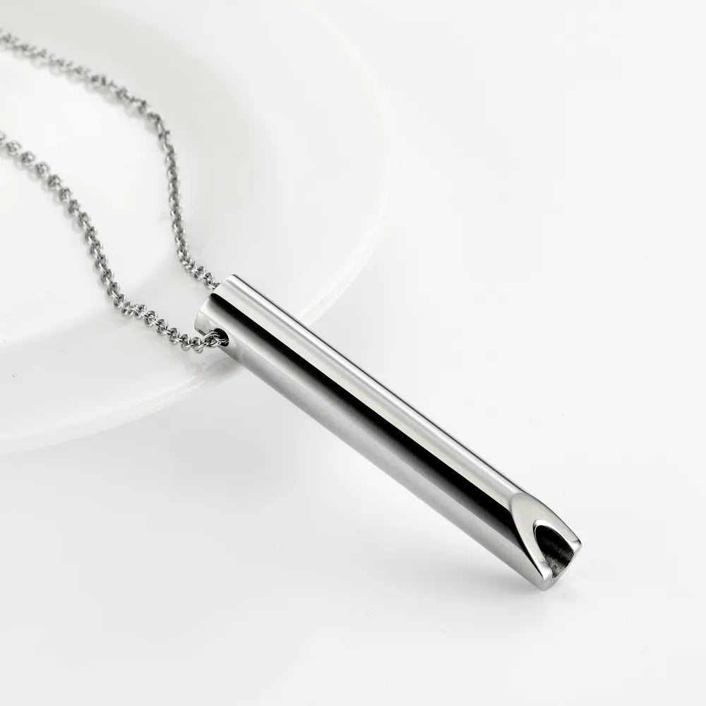 Casual Simple Style Whistle Stainless Steel Plating Unisex Pendant Necklace Long Necklace