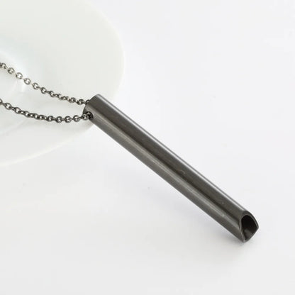 Casual Simple Style Whistle Stainless Steel Plating Unisex Pendant Necklace Long Necklace