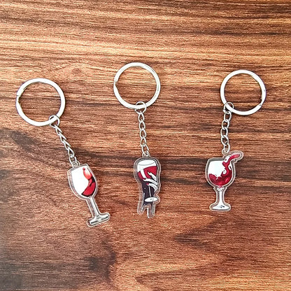 Casual Simple Style Wine Glass Arylic Alloy Keychain