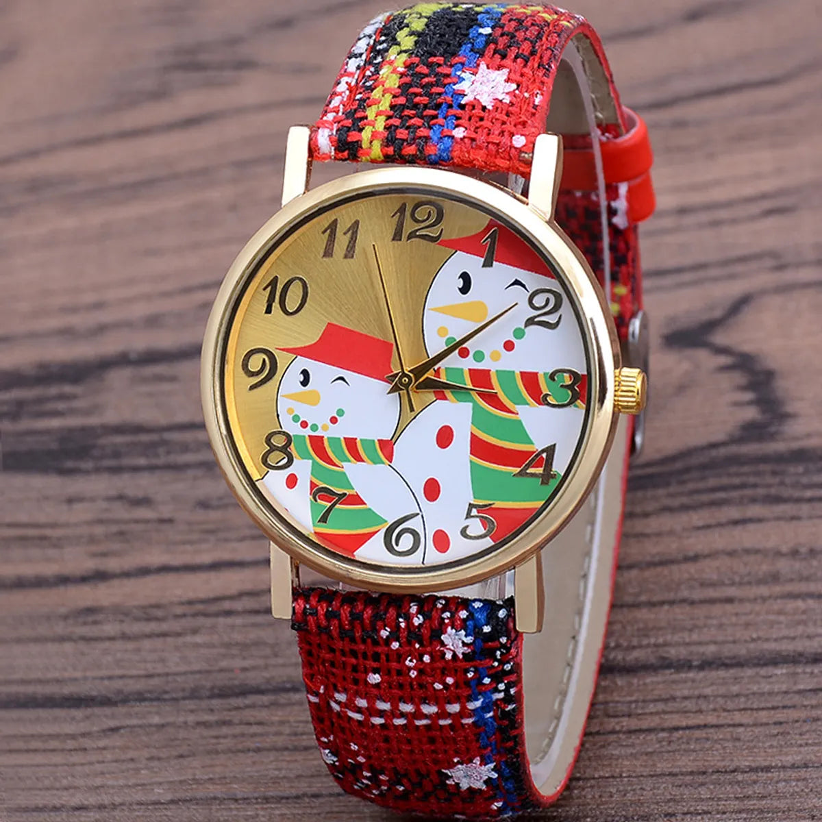 Casual Snowman Buckle Quartz Women'S Watches