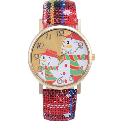 Casual Snowman Buckle Quartz Women'S Watches