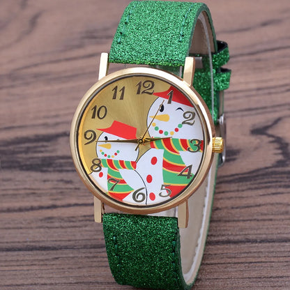 Casual Snowman Buckle Quartz Women'S Watches