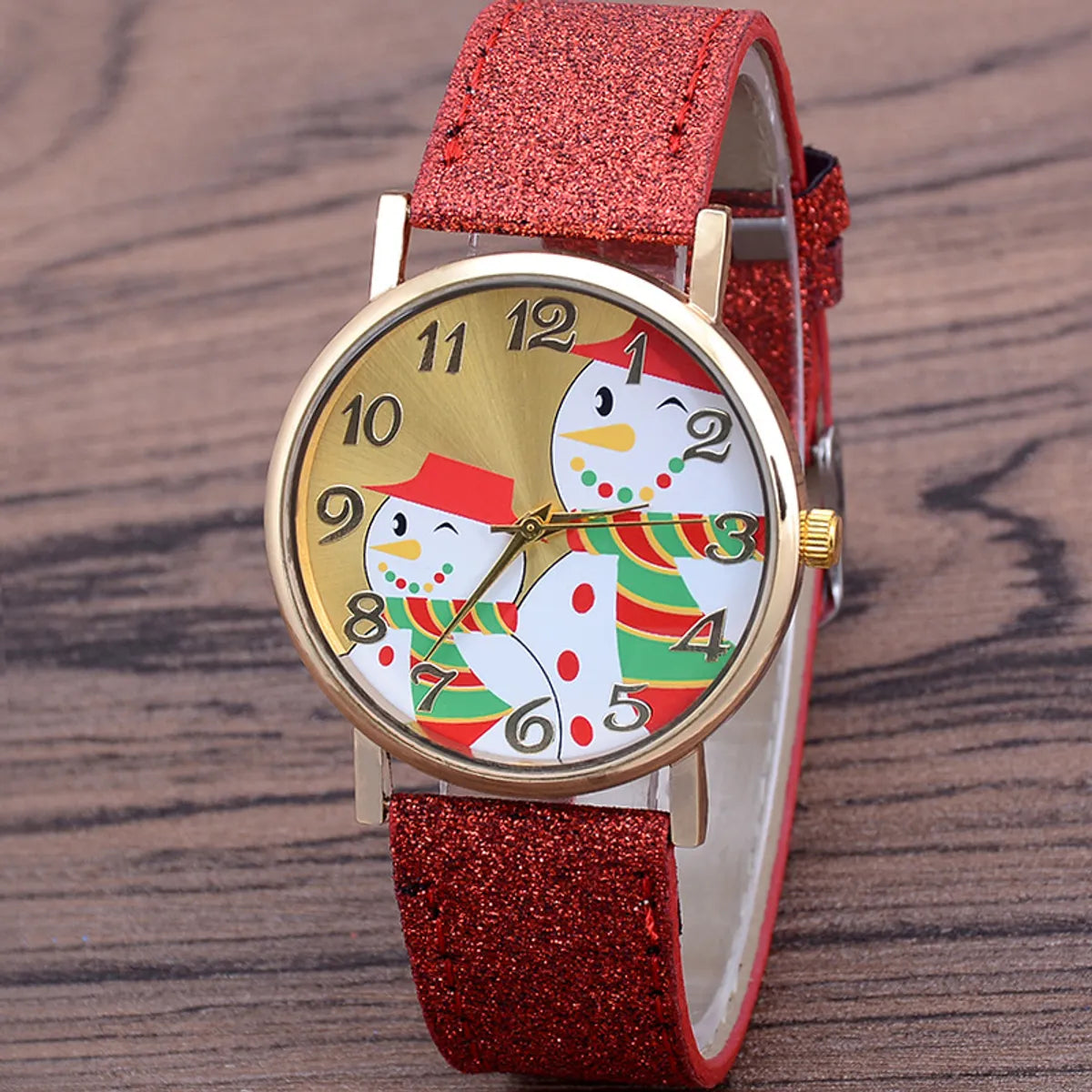 Casual Snowman Buckle Quartz Women'S Watches