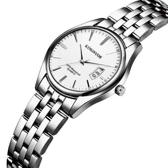 Casual Solid Color Buckle Quartz Men'S Watches