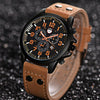 Casual Solid Color Buckle Quartz Men'S Watches