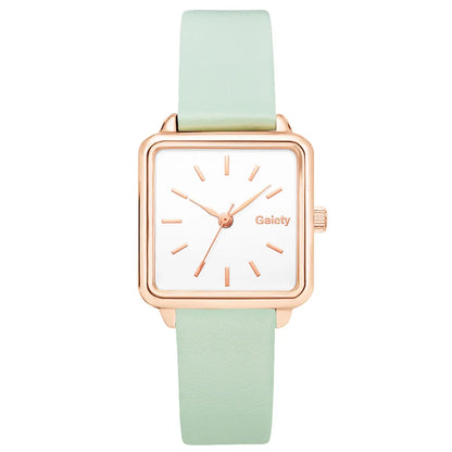 Casual Solid Color Buckle Quartz Women'S Watches