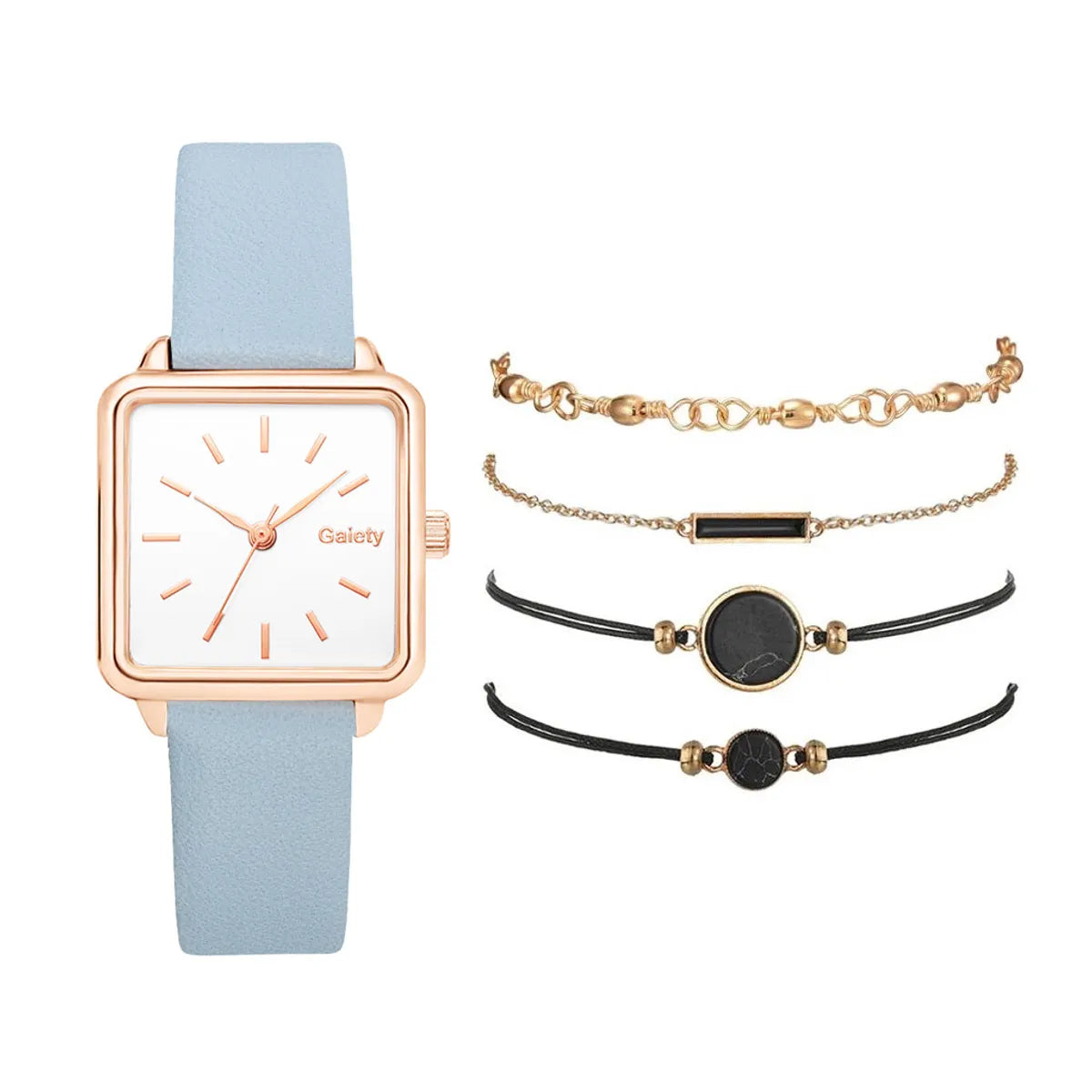 Casual Solid Color Buckle Quartz Women'S Watches