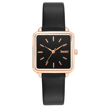 Casual Solid Color Buckle Quartz Women'S Watches