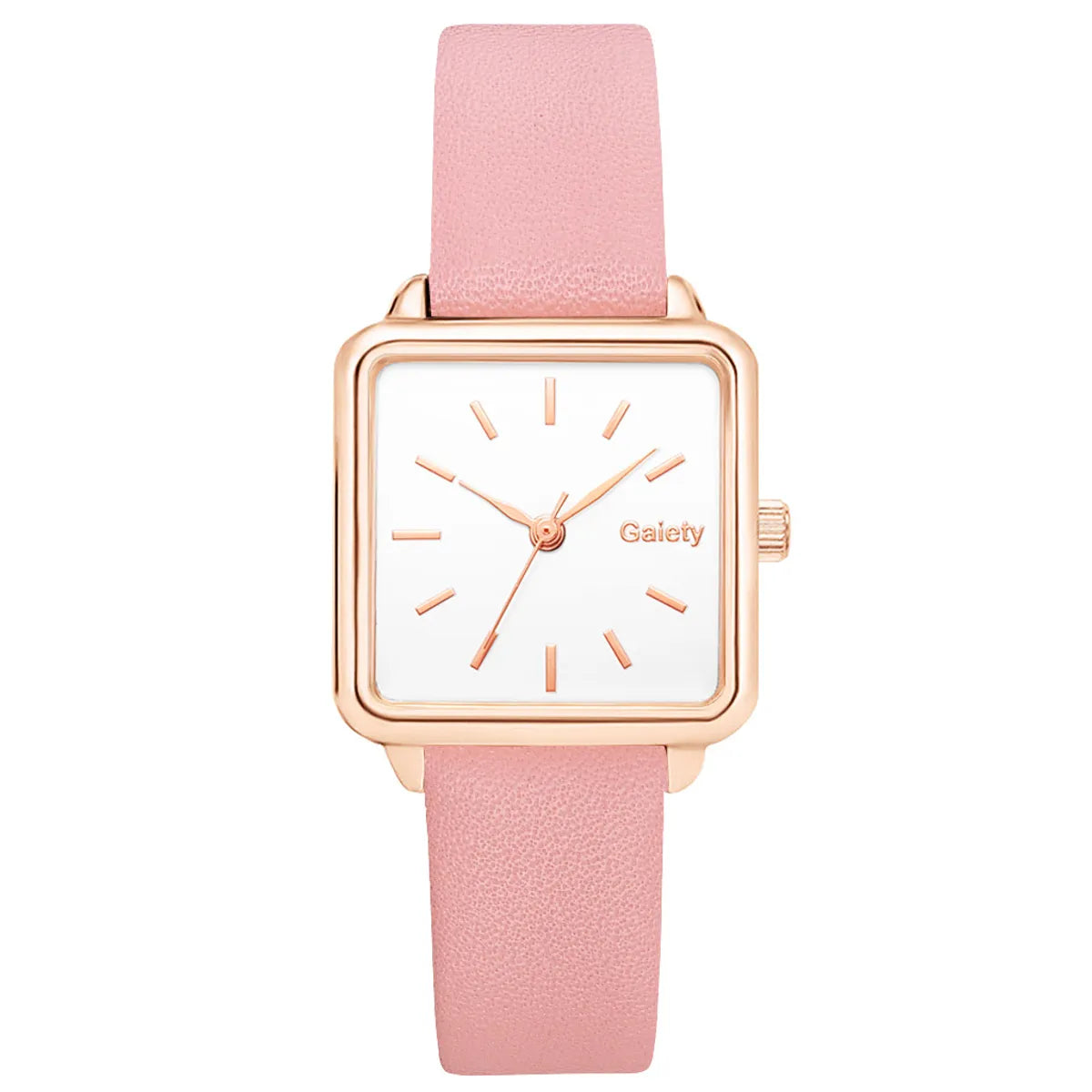 Casual Solid Color Buckle Quartz Women'S Watches