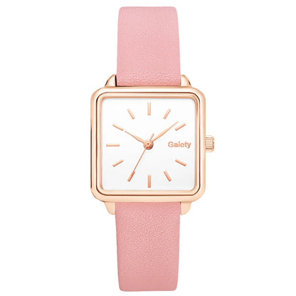 Casual Solid Color Buckle Quartz Women'S Watches