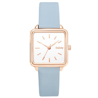 Casual Solid Color Buckle Quartz Women'S Watches