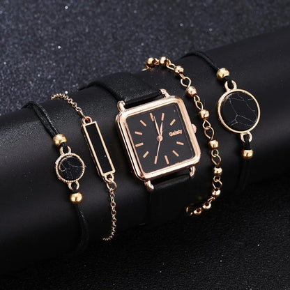 Casual Solid Color Buckle Quartz Women'S Watches