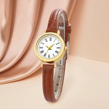 Casual Solid Color Buckle Quartz Women'S Watches