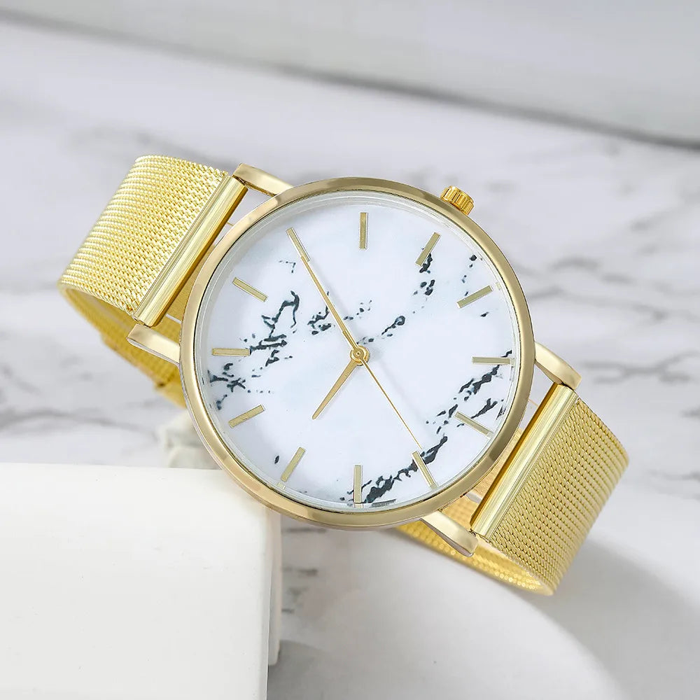 Casual Solid Color Buckle Quartz Women'S Watches