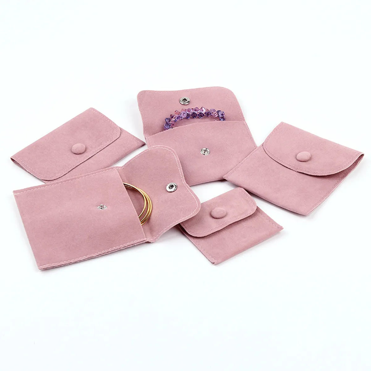 Casual Solid Color Claimond Veins, Velvet Jewelry Packaging Bags