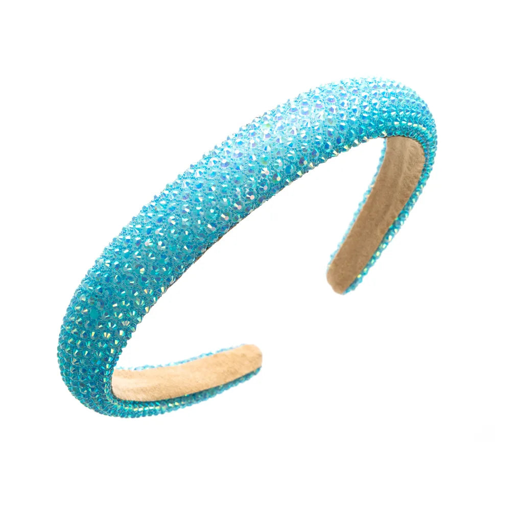 Casual Solid Color Cloth Inlay Artificial Rhinestones Hair Band