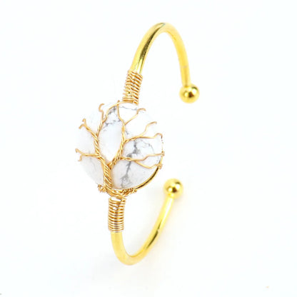 Casual Solid Color Crystal Handmade Bangle