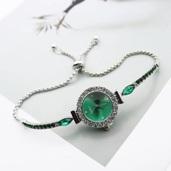 Casual Solid Color Jewelry Buckle Quartz Women'S Watches