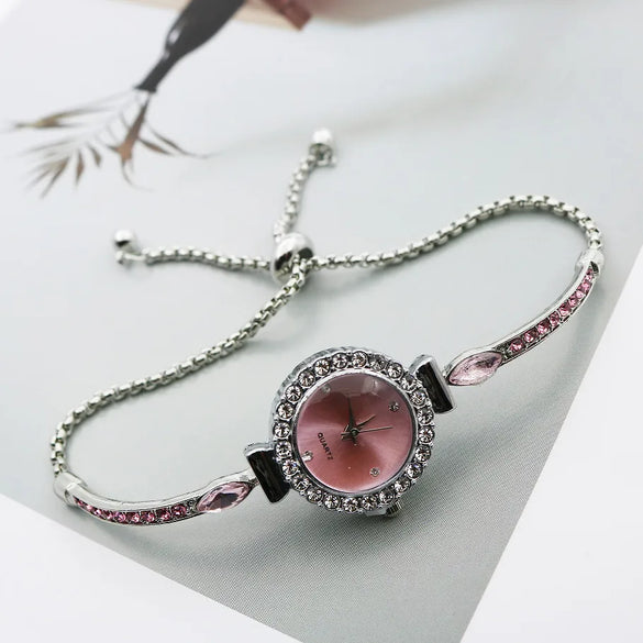 Casual Solid Color Jewelry Buckle Quartz Women'S Watches