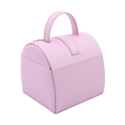 Casual Solid Color Pu Leather Flannel Jewelry Boxes