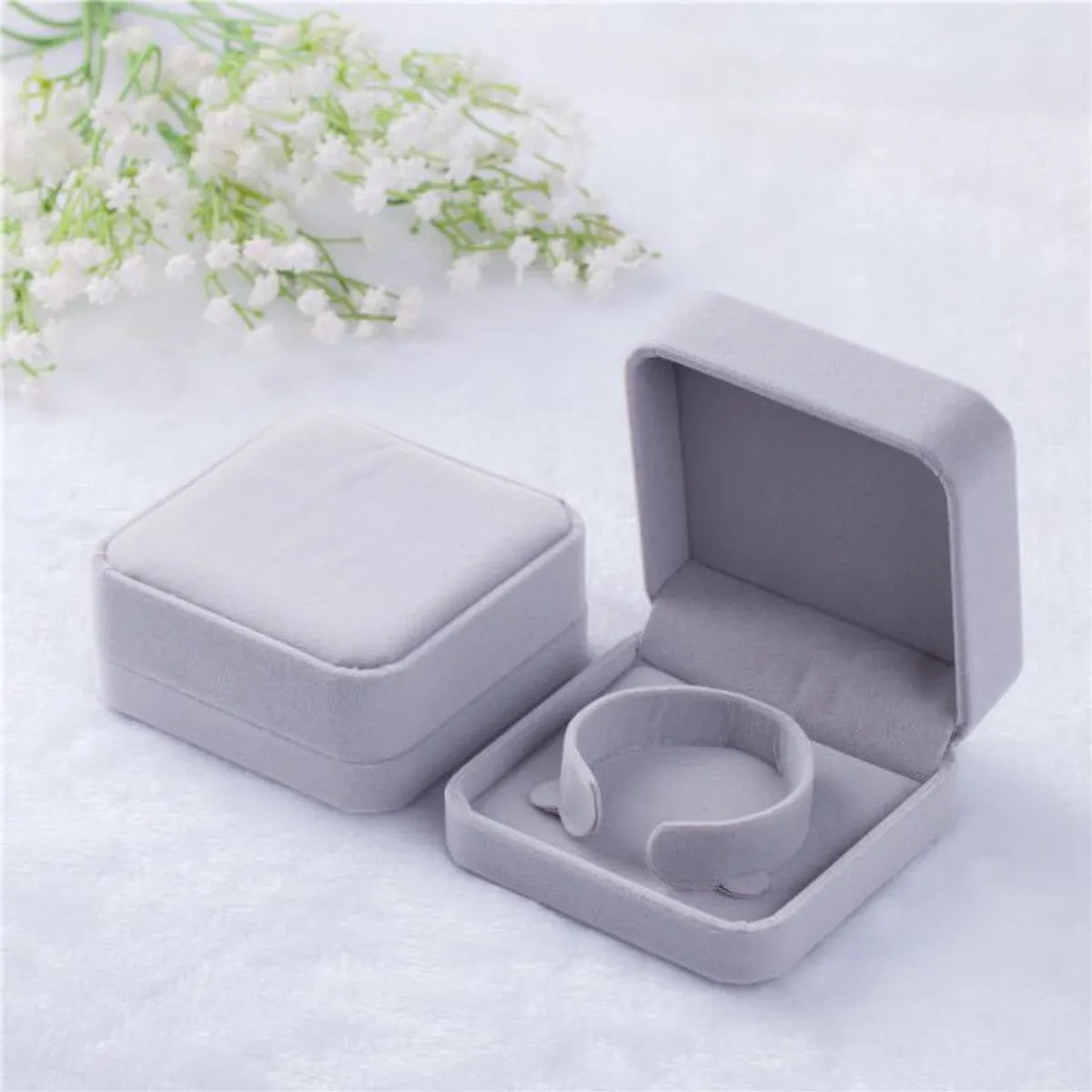 Casual Solid Color Pu Leather Jewelry Boxes 1 Piece