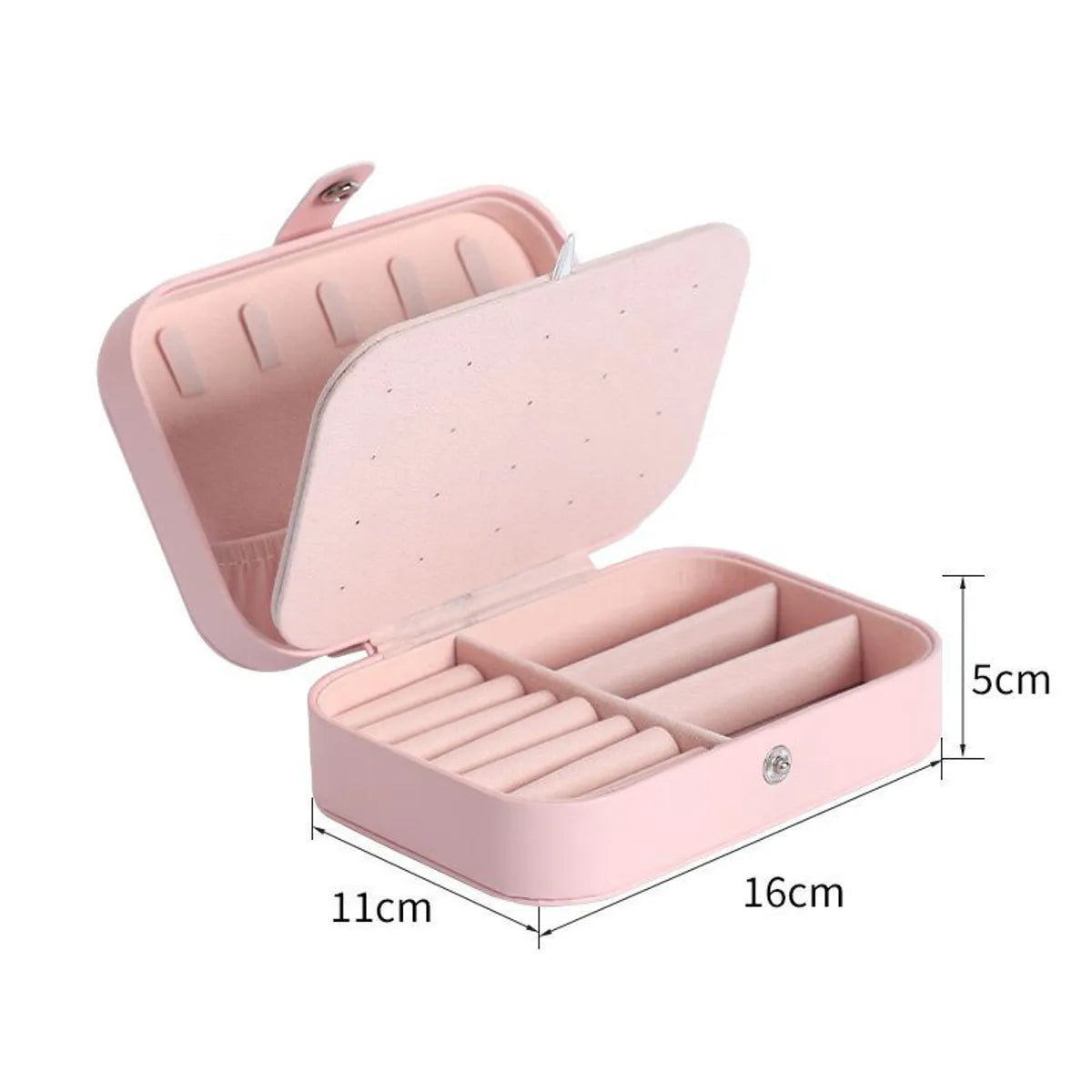 Casual Solid Color Pu Leather Jewelry Boxes