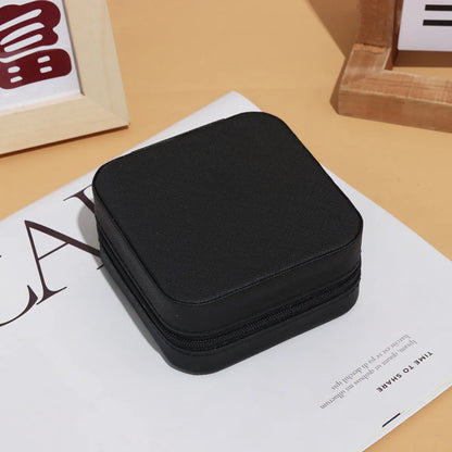 Casual Solid Color Pu Leather Jewelry Boxes