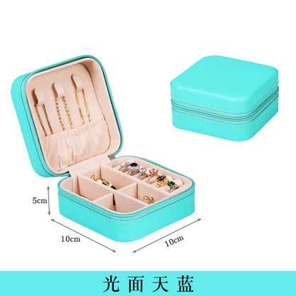 Casual Solid Color Pu Leather Jewelry Boxes