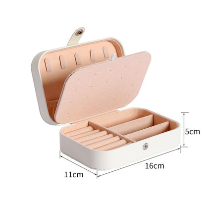 Casual Solid Color Pu Leather Jewelry Boxes