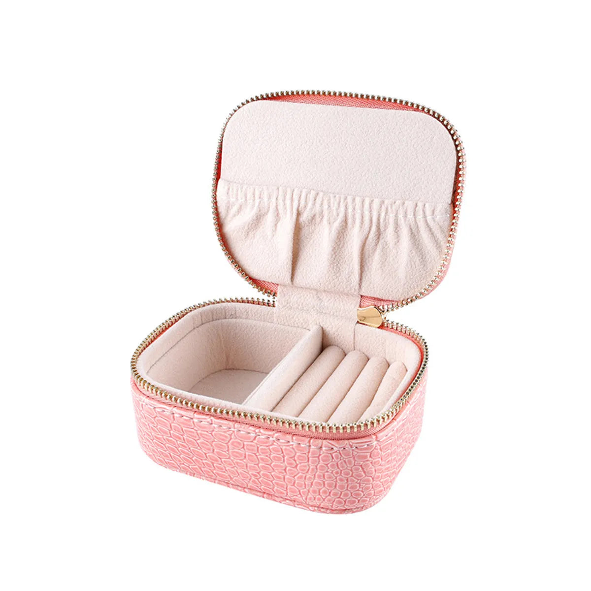 Casual Solid Color Pu Leather Jewelry Boxes