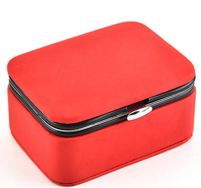 Casual Solid Color Pu Leather Jewelry Boxes