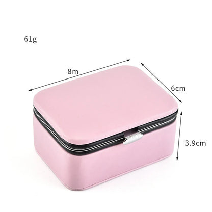 Casual Solid Color Pu Leather Jewelry Boxes