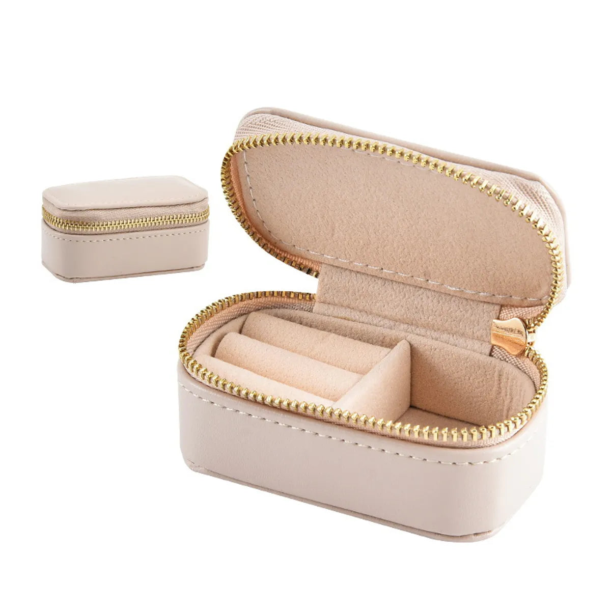 Casual Solid Color Pu Leather Jewelry Boxes