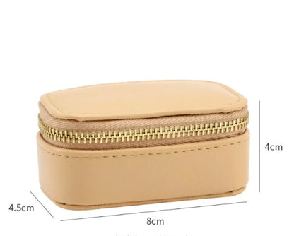 Casual Solid Color Pu Leather Jewelry Boxes