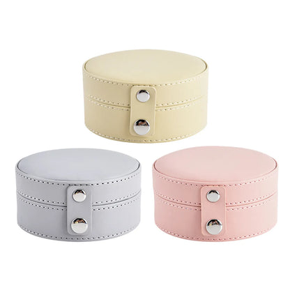 Casual Solid Color Pu Leather Jewelry Boxes