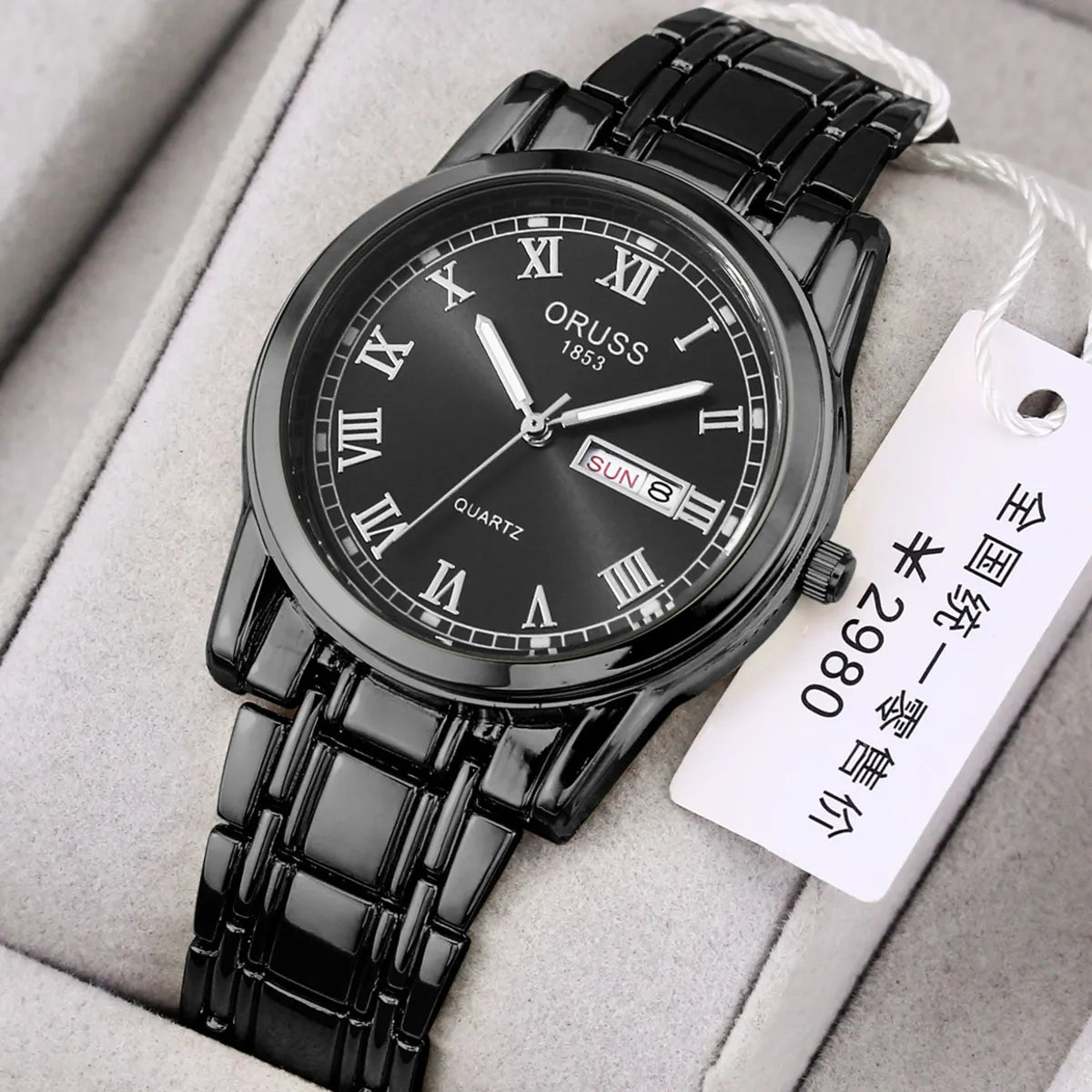 Casual Solid Color Single Folding Buckle Quartz Men'S Watches