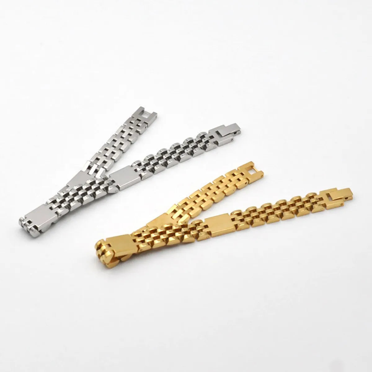 Casual Solid Color Stainless Steel Bracelets In Bulk