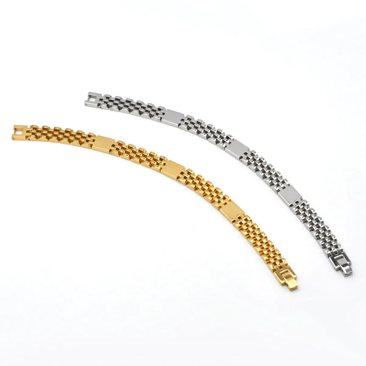 Casual Solid Color Stainless Steel Bracelets In Bulk