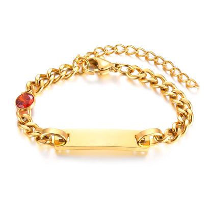 Casual Solid Color Stainless Steel Gold Plated Artificial Gemstones Bracelets In Bulk