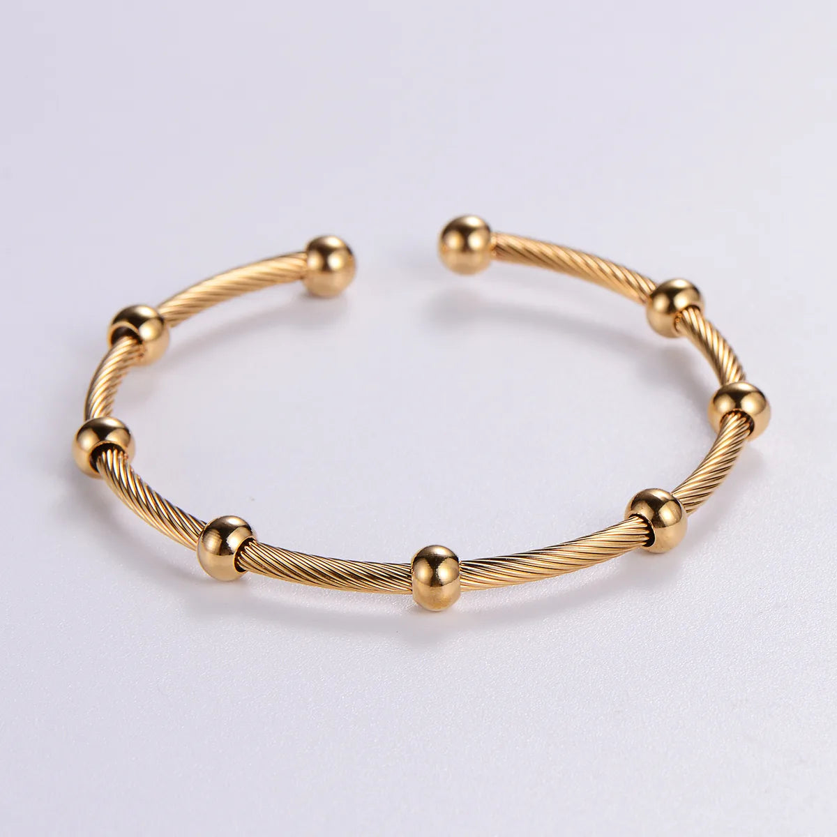 Casual Solid Color 304 Stainless Steel 18K Gold Plated In Bulk