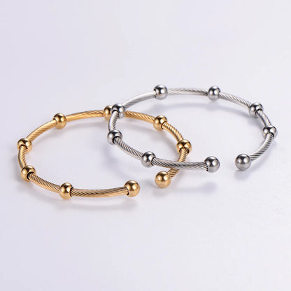 Casual Solid Color 304 Stainless Steel 18K Gold Plated In Bulk