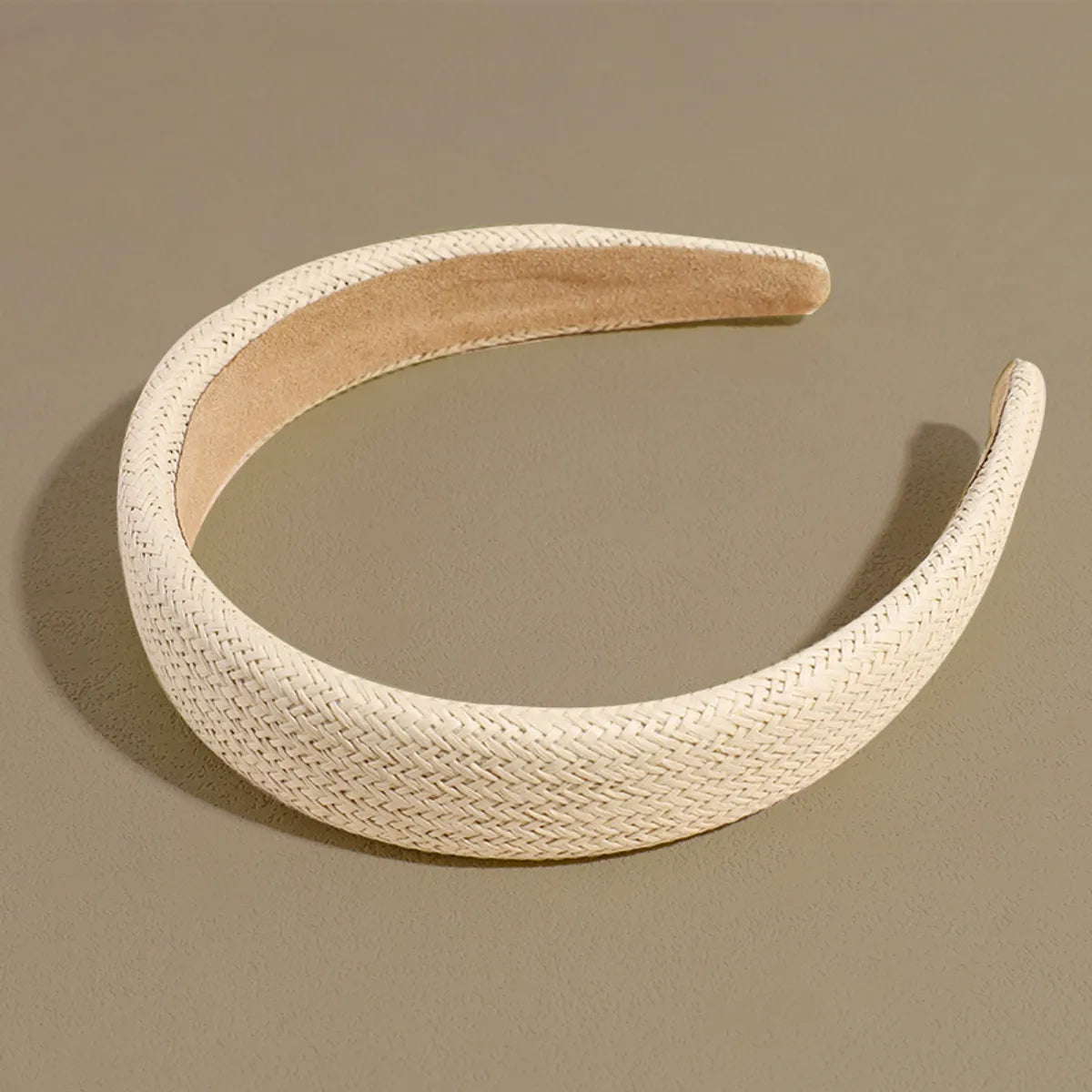 Casual Solid Color Straw Hair Band