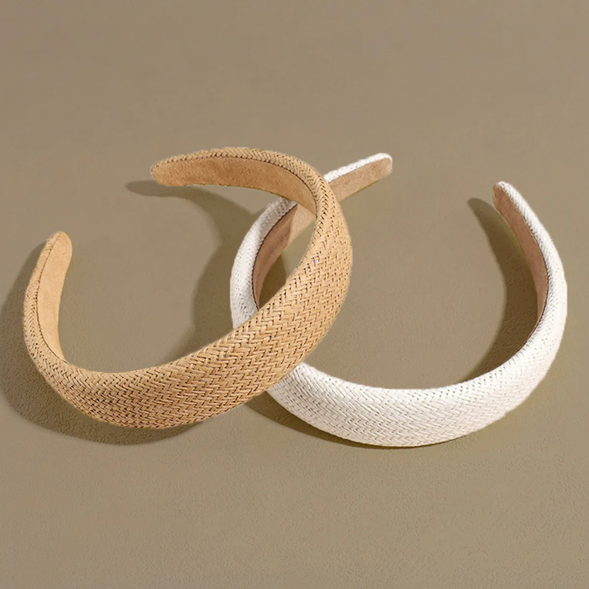 Casual Solid Color Straw Hair Band