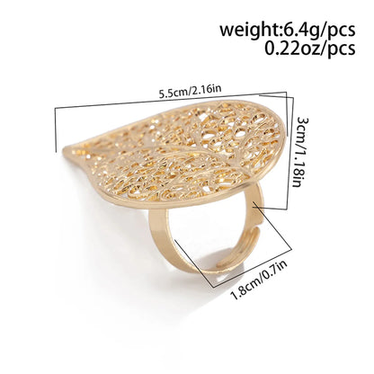 Casual Solid Color Streetwear Geometric Imitation Pearl Alloy Women'S Rings