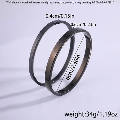 Casual Solid Color Titanium Steel Bangle In Bulk