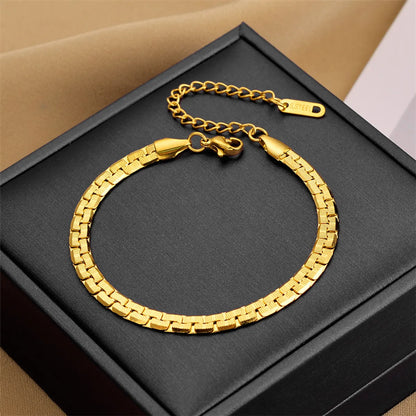 Wholesale Casual Solid Color Titanium Steel Plating Bracelets Necklace