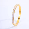Casual Solid Color Titanium Steel Shell Bangle In Bulk